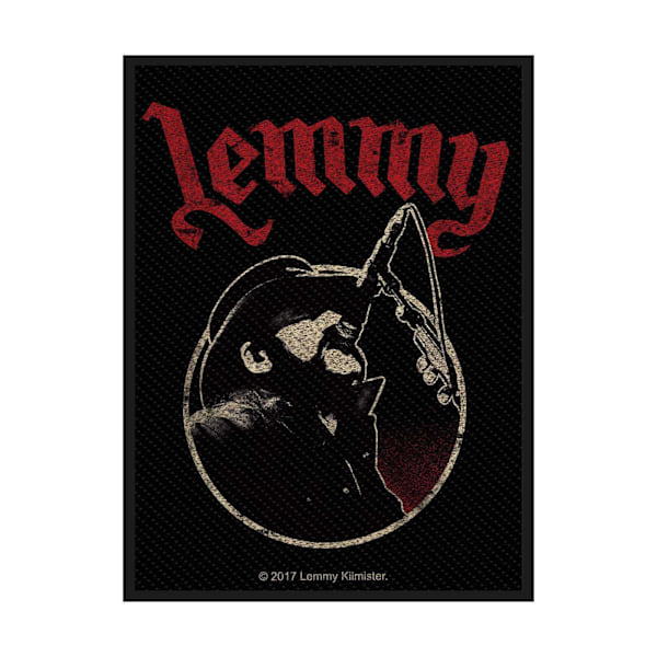 Lemmy Mikrofon Patch En Storlek Svart/Röd Black/Red One Size