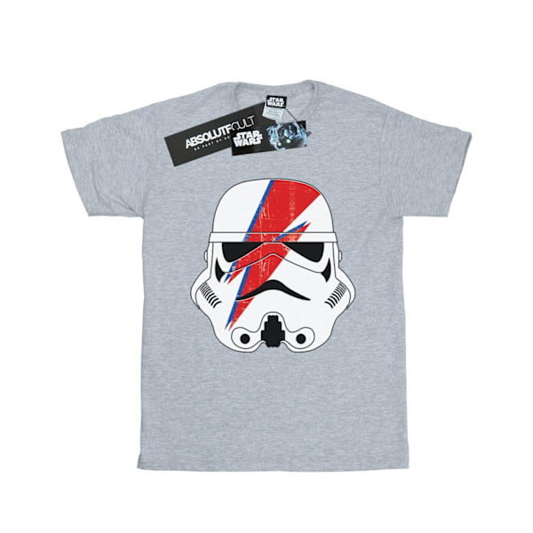 Star Wars Boys Glam Stormtrooper Lightning Bolt Bomull T-shirt Sports Grey 12-13 Years