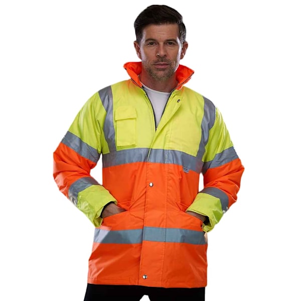 Yoko Unisex Vuxen Kontrast Hi-Vis Jacka XL Gul/Orange Yellow/Orange XL