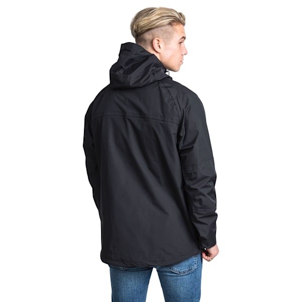 Trespass Mens Corvo Hooded Full Zip Vattentät Jacka/Kappa S Bl Black S