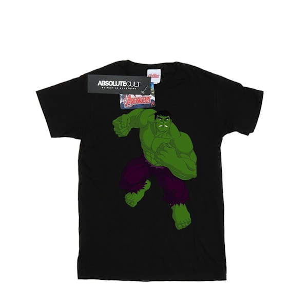 Marvel Girls Hulk Enkel Bomull T-shirt 12-13 År Svart Black 12-13 Years