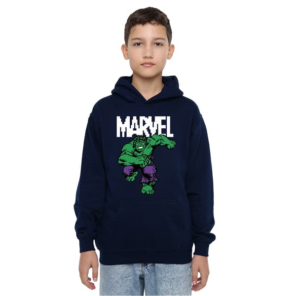 Marvel Barn/Barn Hulk Pixel Tröja med Huvtröja 5-6 År Bla Black 5-6 Years