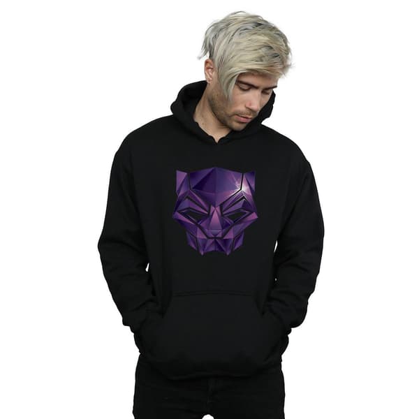 Marvel Herr Avengers Infinity War Black Panther Geometrisk Hoodi Black L