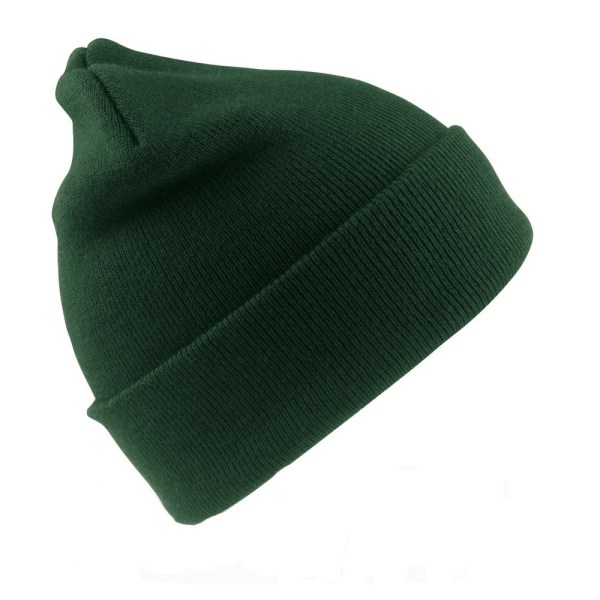Resultat Wooly Heavyweight Stickat Thermal Winter/Skid Hat One Size B Bottle Green One Size