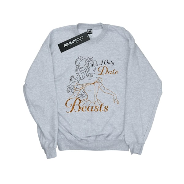 Disney Princess Girls Belle I Only Date Beasts Sweatshirt 12-13 Sports Grey 12-13 Years