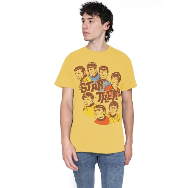 Star Trek Herr Retro Illustrerad Besättning T-Shirt S Banangul Banana Yellow S