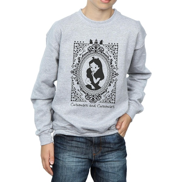 Disney Boys Alice In Wonderland Frame Sweatshirt 7-8 år Spor Sports Grey 7-8 Years
