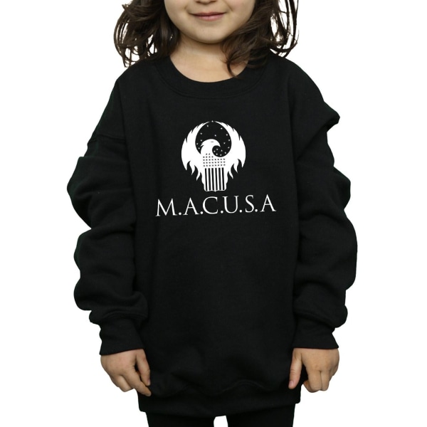 Fantastic Beasts Girls MACUSA Logo Sweatshirt 12-13 Years Black Black 12-13 Years