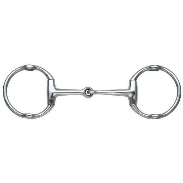 Shires Jointed Horse Cheltenham Gag Bit 4.5in Silver Silver 4.5in