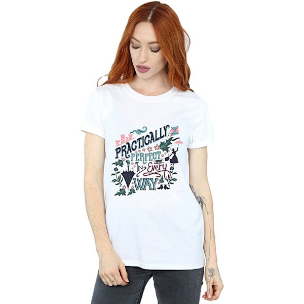 Mary Poppins Dam/Dam Praktiskt Bomull T-shirt XXL Vit White XXL