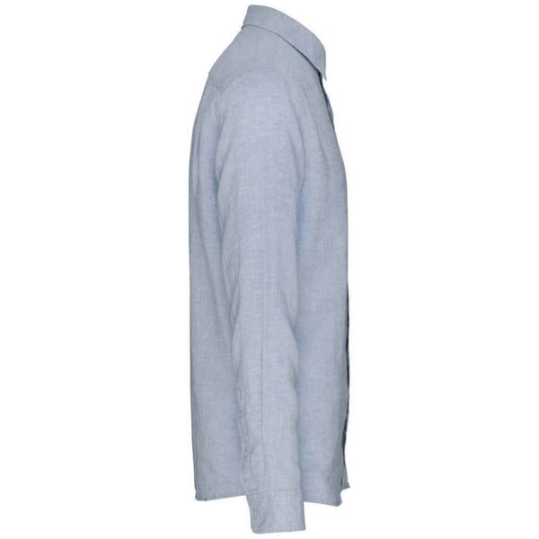 Spasso Linneskjorta för män, långärmad, XL, Linneblå Linen Blue XL