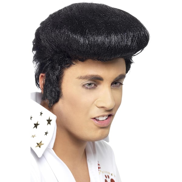 Elvis Presley Deluxe Peruk One Size Svart Black One Size