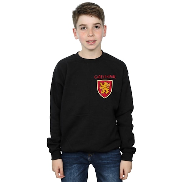 Harry Potter Pojkar Gryffindor Lejon Faux Pocket Sweatshirt 7-8 År Black 7-8 Years