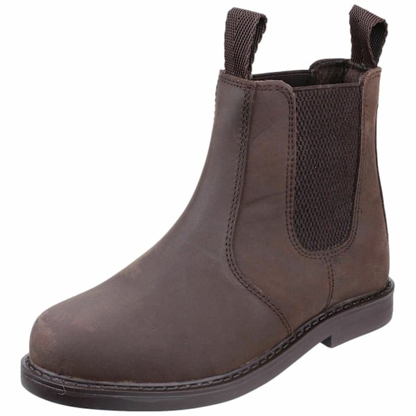 Amblers Barn/Barn Pull On Läder Ankel Boots 1 UK Brun Brown 1 UK