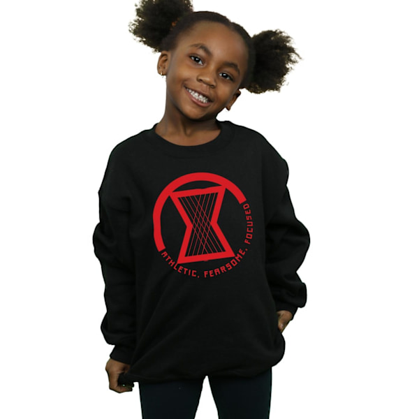 Marvel Girls Black Widow Movie Athletic Logo Sweatshirt 12-13 år Black 12-13 Years