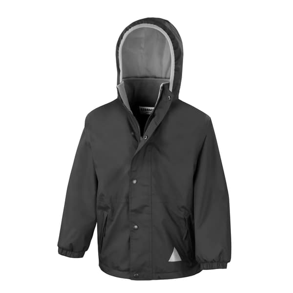 Result Barn/Barn Reversible Storm Stuff Anti Pilling Fleec Black/Grey 5/6