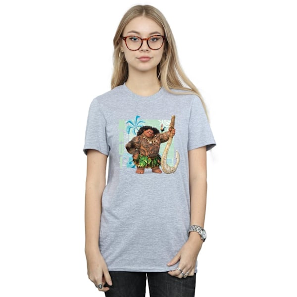 Disney Dam/Dam Moana Maui Bomull Boyfriend T-shirt XL Spo Sports Grey XL