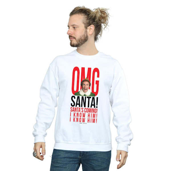 Elf Herr OMG Santa I Know Him Sweatshirt 4XL Vit White 4XL