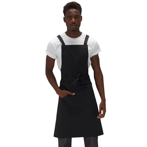 Le Chef Unisex Vuxen Crossover Haklappsförkläde En Storlek Svart Black One Size