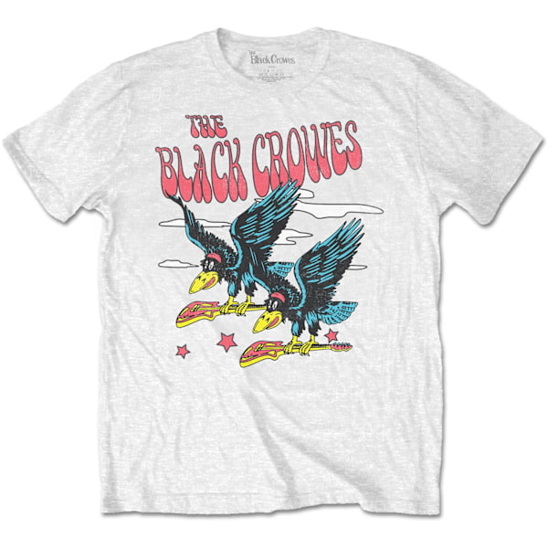 The Black Crowes Unisex Adult Flying Crowes T-Shirt XL Vit White XL