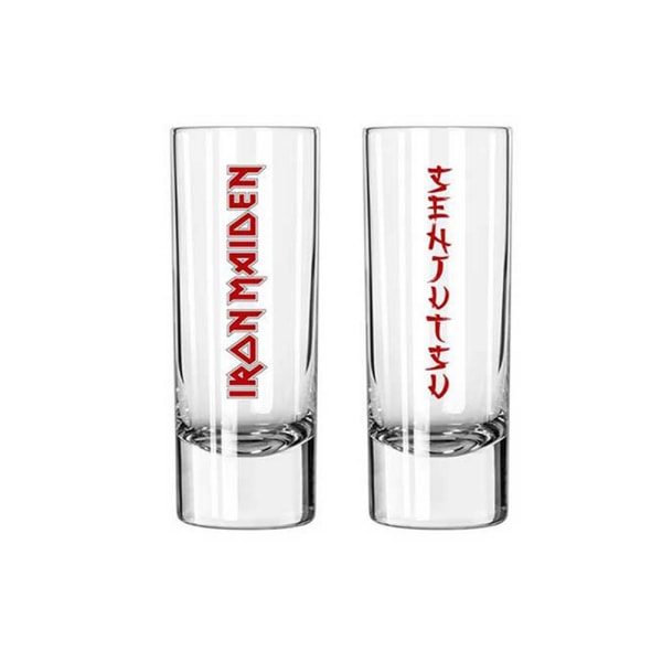 Iron Maiden Senjutsu Shot Glass (Pack med 2) One Size Klart/Rött Clear/Red One Size