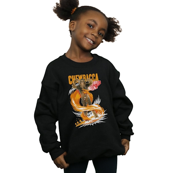 Star Wars Girls Chewbacca Gigantic Sweatshirt 12-13 år Svart Black 12-13 Years