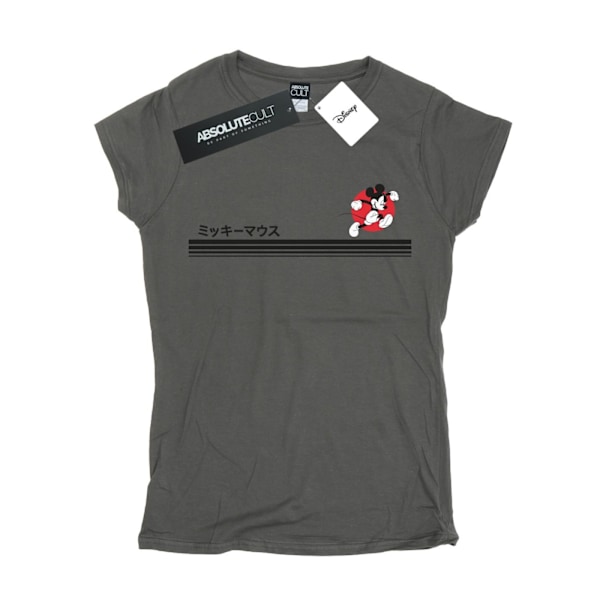 Disney Dam/Dam Mickey Mouse Löpning Bomull T-shirt M Char Charcoal M