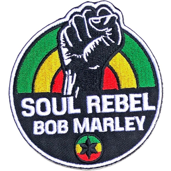 Bob Marley Soul Rebel Standard Iron On Patch One Size Multicolo Multicoloured One Size