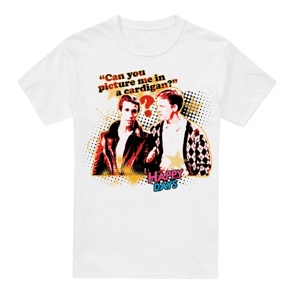 Happy Days Herr T-Shirt Utan Kofta S Vit White S