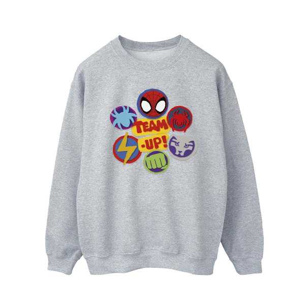 Marvel Mens Spidey And His Amazing Friends Team Up Sweatshirt 3 Sports Grey 3XL