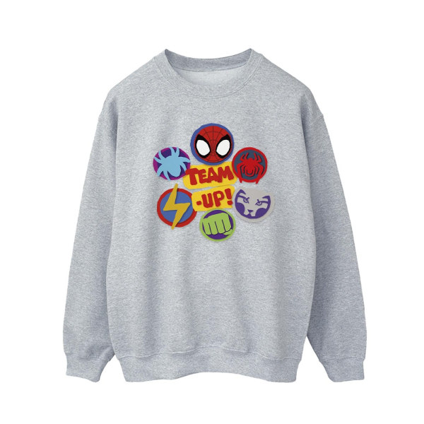 Marvel Spidey And His Amazing Friends Team Up Sweatshirt 5 Sports Grey 5XL