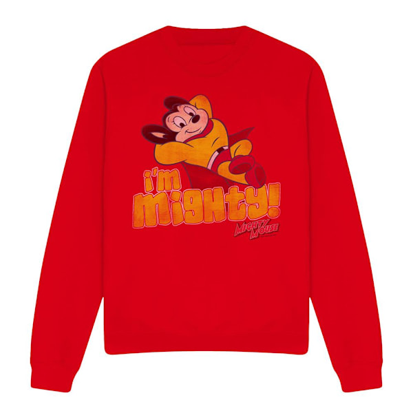 Mighty Mouse Unisex Vuxen I´m Mighty Sweatshirt XL Röd Red XL