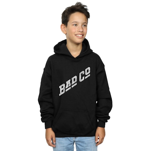 Bad Company Boys Distressed Logo Hoodie 12-13 år Svart Black 12-13 Years