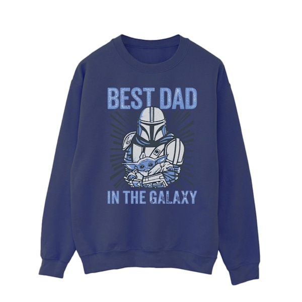 Star Wars Herr Mandalorian Bästa Pappa Galaxy Sweatshirt XXL Marinblå Navy Blue XXL