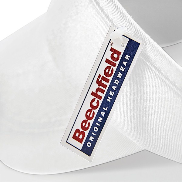 Beechfield Unisex Sports Visor / Huvudbonad One Size Vit White One Size