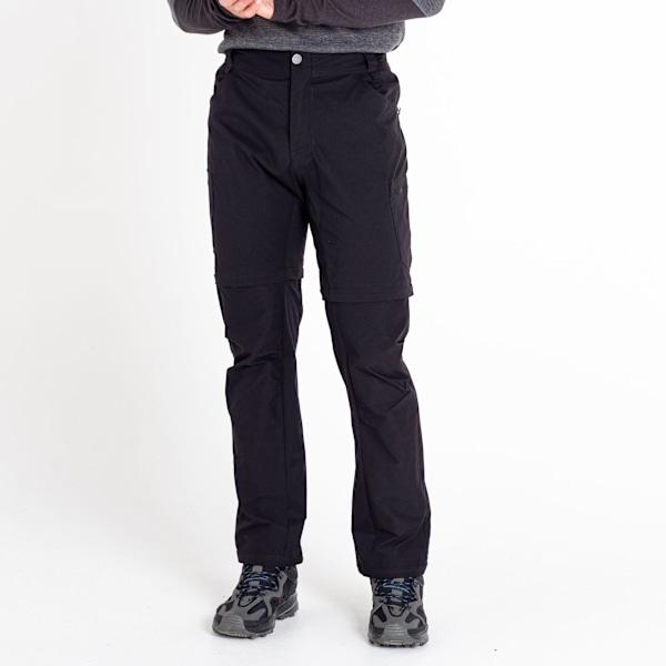 Dare 2B Tuned In II Multi Pocket Zip Off Walking Trousers för män Black 38R