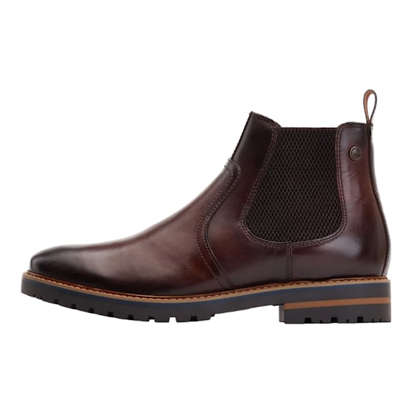 Base London Cutler tvättade läder Chelsea Boots 8 UK mörk Dark Brown 8 UK