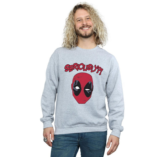 Marvel Deadpool Seriously Sweatshirt L Sports Grey för män Sports Grey L