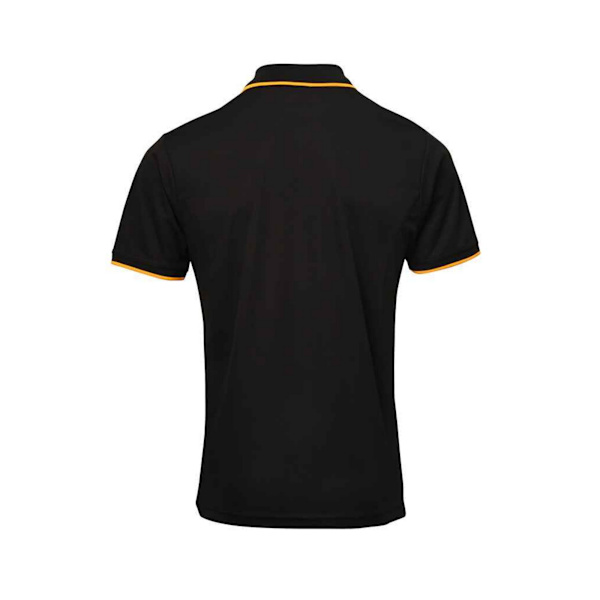 Premier Mens Coolchecker Contrast Pique Polo Shirt 4XL Svart/Solros Black/Sunflower 4XL