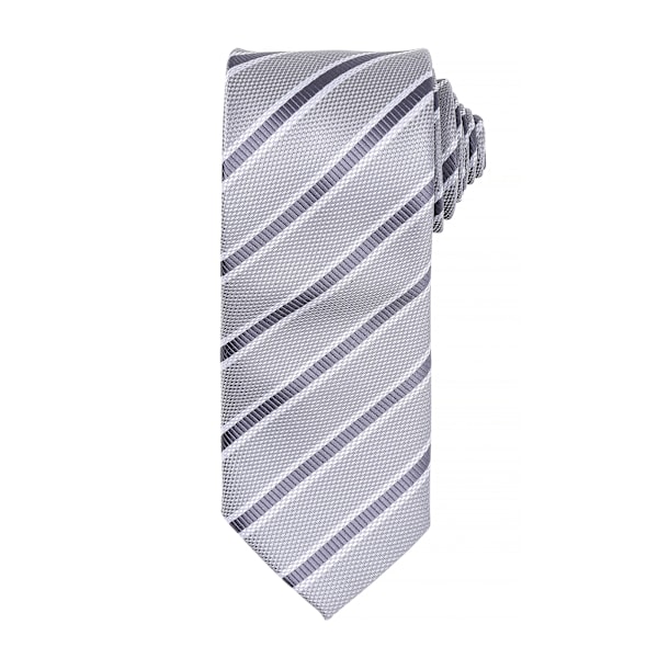 Premier Herr Waffle Stripe Formell Business Slips 1 Storlek Silver/ Silver/Dark Grey One Size