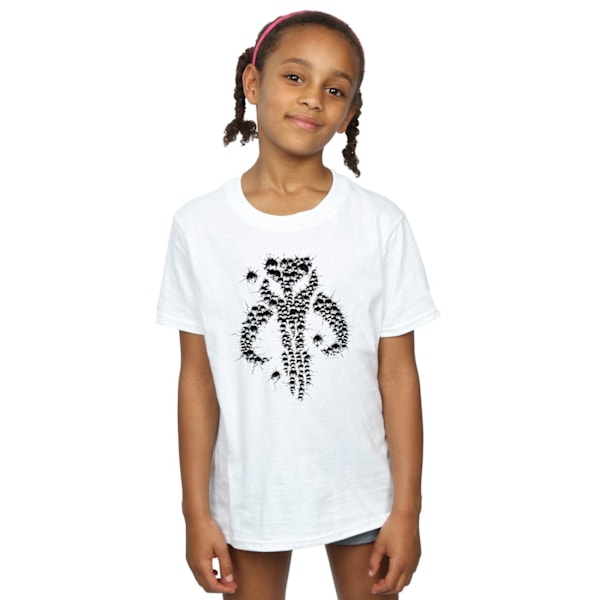 Star Wars Girls The Mandalorian Blaster Skull Bomull T-shirt 3- White 3-4 Years