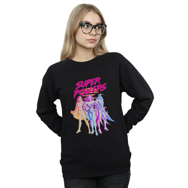 DC Comics Dam/Dam Super Powers Neon Tropics Sweatshirt M Black M