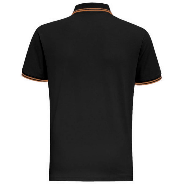 Asquith & Fox Mens Classic Fit Tipped Polo Shirt XL Black/Yello Black/Yellow XL