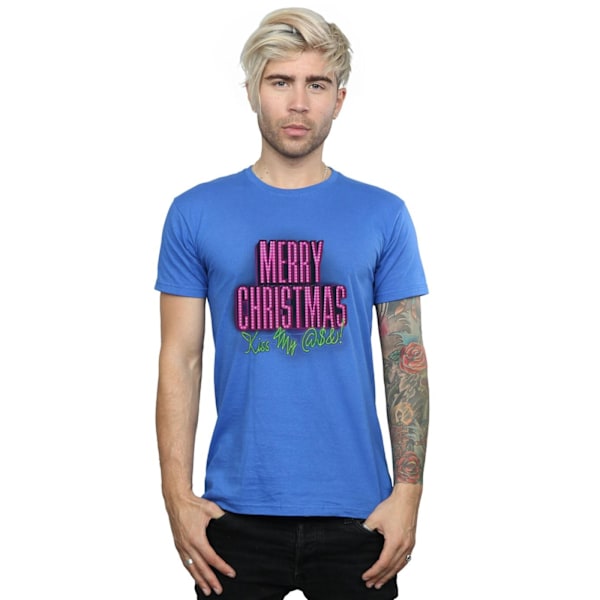 National Lampoon's Christmas Vacation Herr Kiss My Ass T-shirt Royal Blue XL