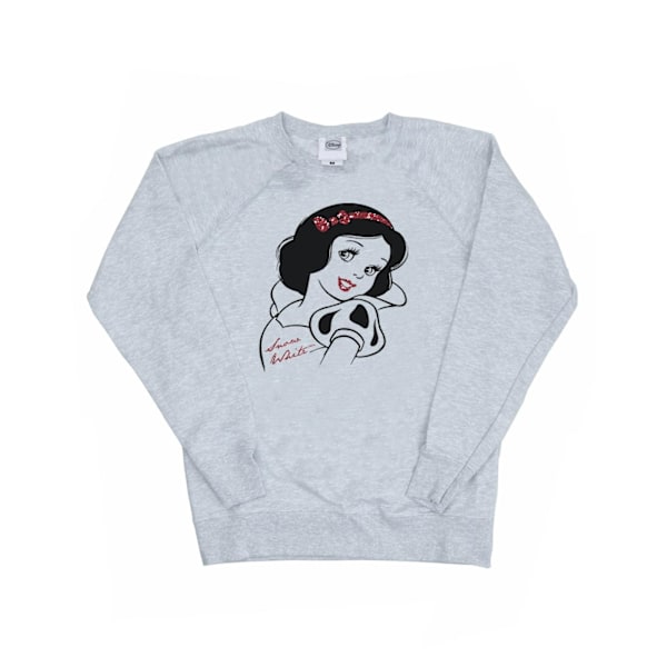 Disney Princess Dam/Damer Snövit Glitter Sweatshirt S H Heather Grey S