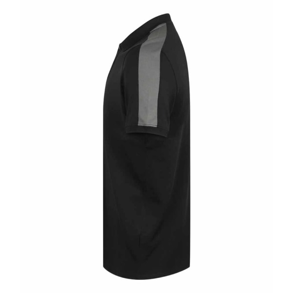 Finden & Hales Adults Unisex Contrast Panel Pique Polo Shirt S Black/Gunmetal S