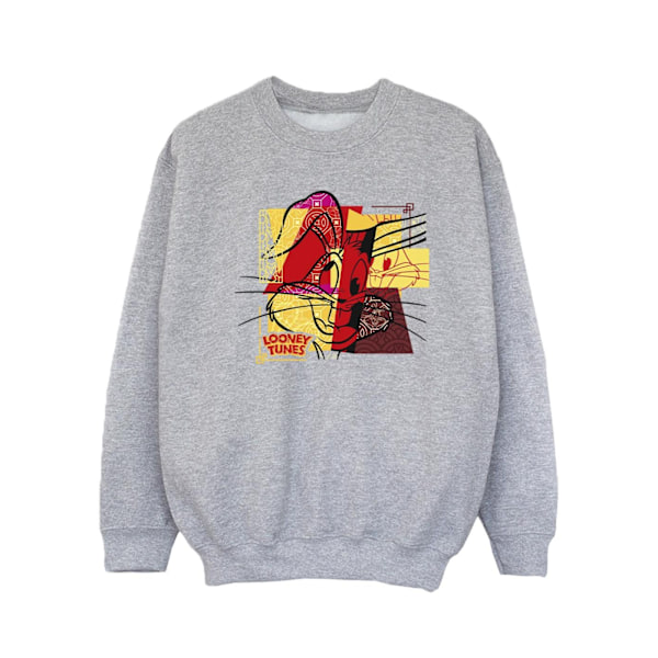 Looney Tunes Girls Bugs Bunny Rabbit Nyår Sweatshirt 5-6 År Sports Grey 5-6 Years