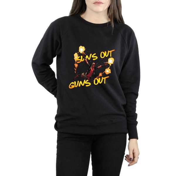 Marvel Womens/Ladies Deadpool Sun´s Out Guns Out Sweatshirt MB Black M