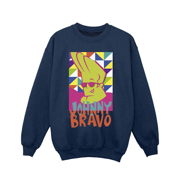 Johnny Bravo Girls Multi Triangles Pop Art Sweatshirt 3-4 år Navy Blue 3-4 Years