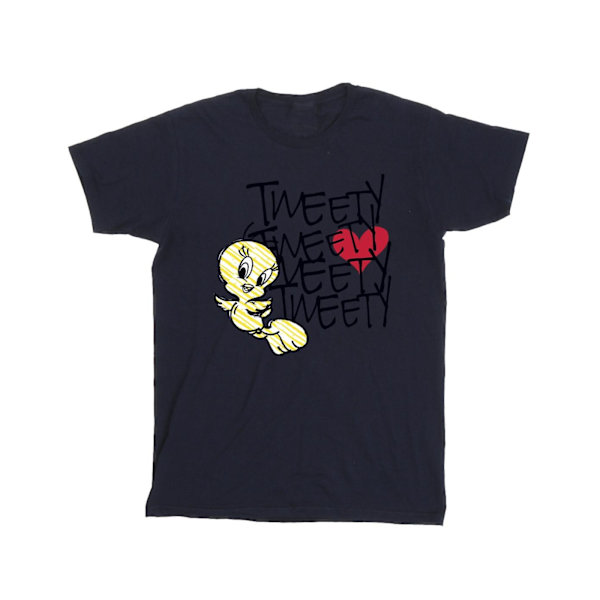 Looney Tunes Tweety Love Heart T-shirt M Marinblå Navy Blue M